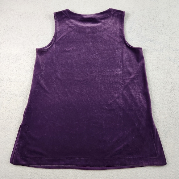 J. Jill Wearever Purple Velour Velvet Tank Shirt Size XS - Picture 8 of 8